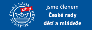 Banner „Jsme členem České rady dětí a mládeže“